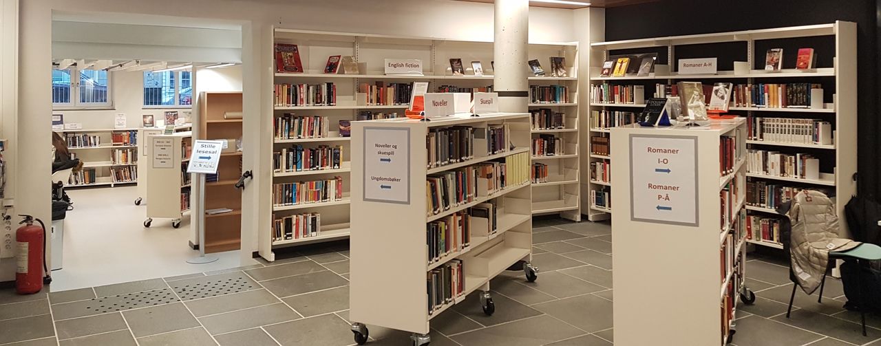 Bilde av biblioteket på Bergen katedralskole